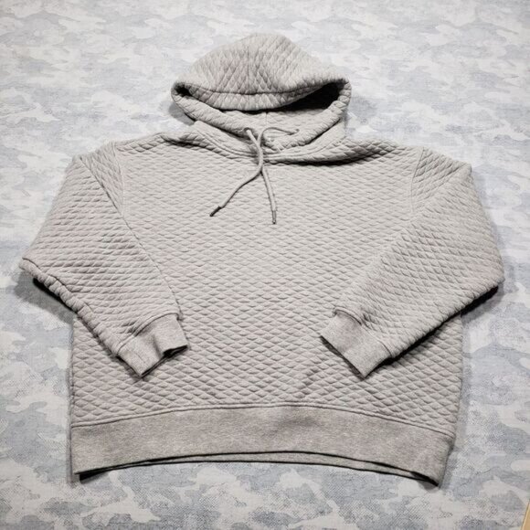 Zyia Active Sweatshirt Women s‎ Large Gray Pull Over Hoodie Embroidered Logo - Picture 1 of 10